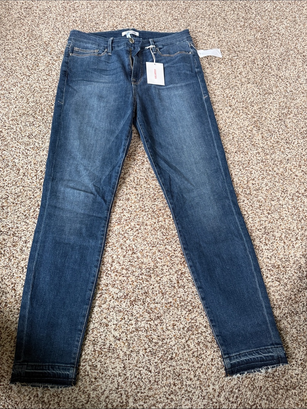 Good American Dark Blue Straight-Leg Jeans